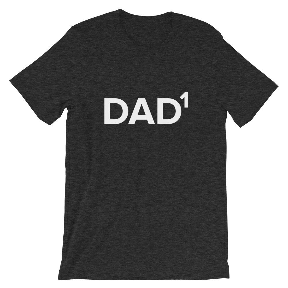 Dad to the First Power Cool Dad T-Shirt - Dark Gray Heather