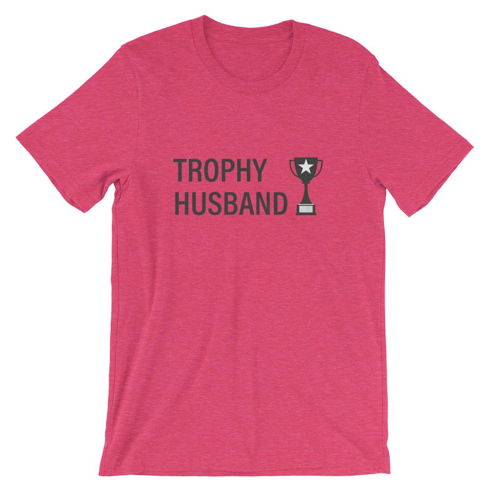 Trophy Husband  Cool Dad T-Shirt Red