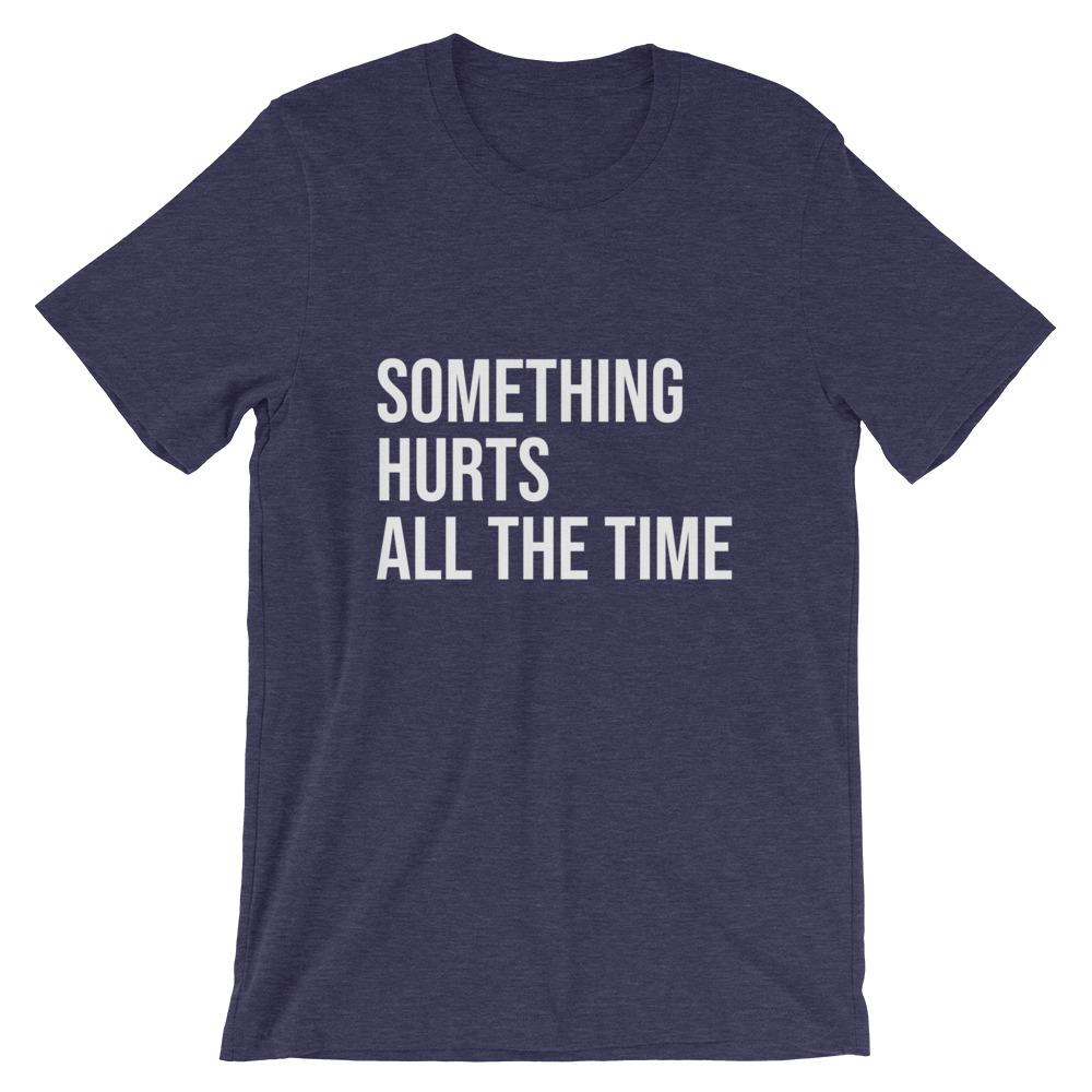 Something Hurts All the Time Cool Dad T-shirt in Navy