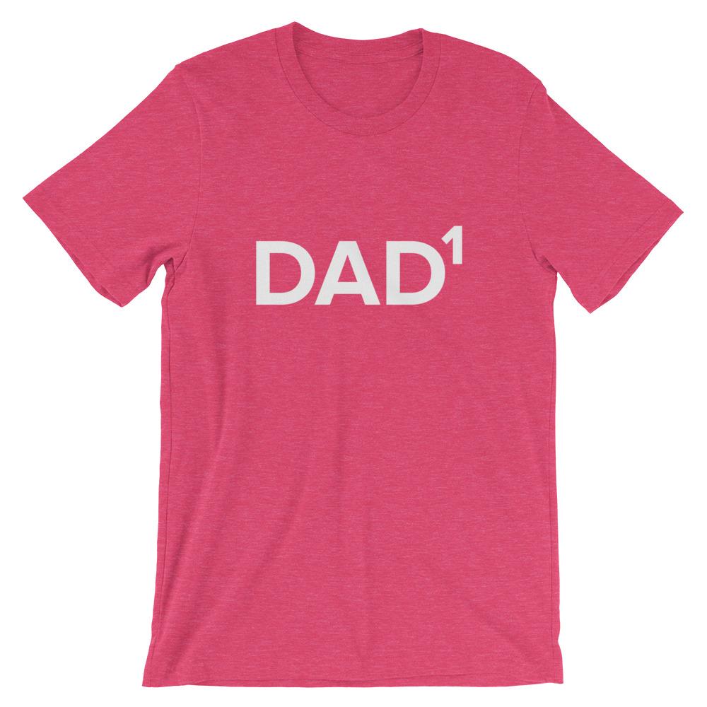 Dad to the First Power Cool Dad T-Shirt - Heather Raspberry